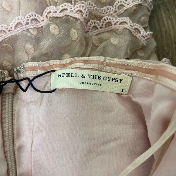 SPELL & THE GYPSY  Mira Bustier RaRa Dress ~ Rose (Pink). Small. NEW WITH TAGS - Picture 7 of 13